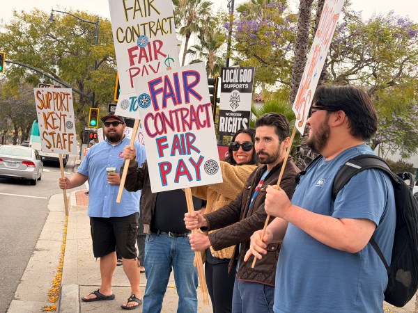 KEYT employees gathered for the 24-hour strike