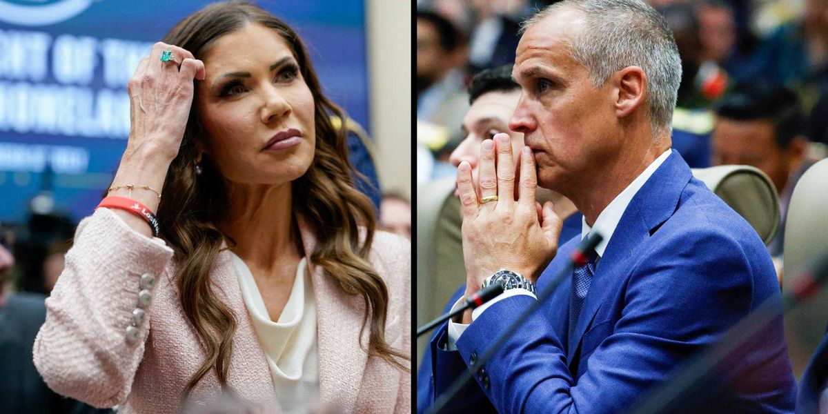 Canoodling Kristi Noem and Corey Lewandowski spotted in public together after she finally dumped cross-dressing hubby