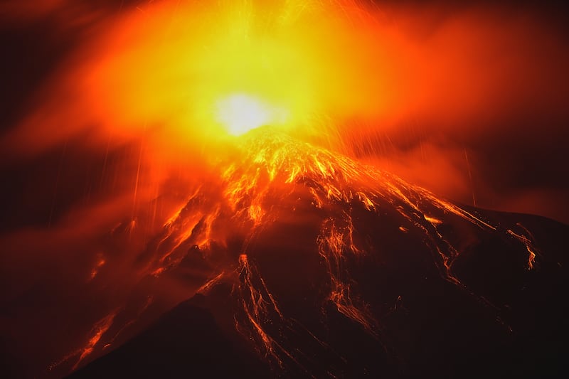 Fiery volcano eruption in Guatemala forces evacuation of hundreds of villagers