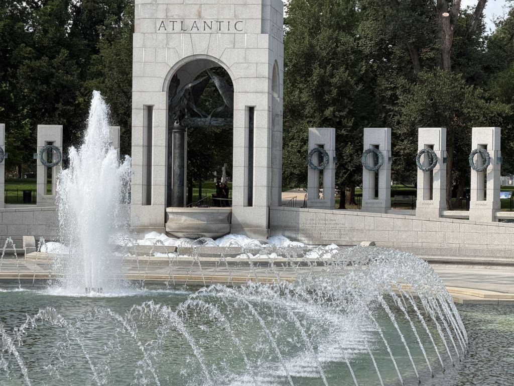 Vandals deface World War II memorial fountain with bubble soap, red graffiti in ‘deranged’ attack on DC landmark