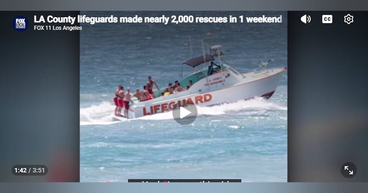 Ryder Williams, 16-year-old lifeguard, during his rescue at Seabright State Beach