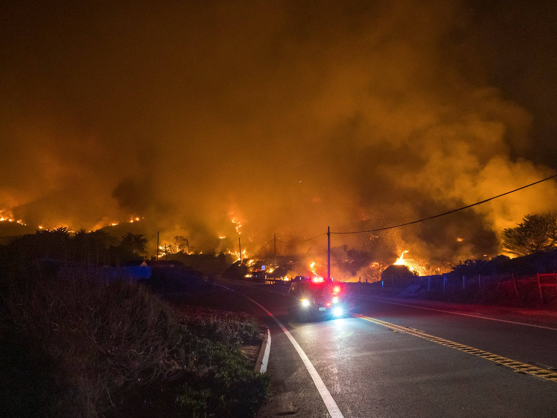Evacuations at luxury Big Sur resort as raging wildfire explodes in size