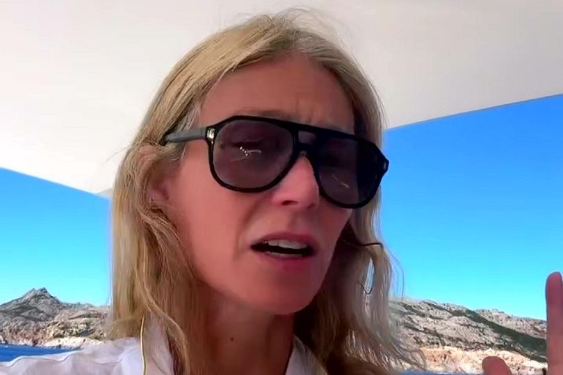 Paltrow speaking in multiple languages throughout the globe-trotting montage.