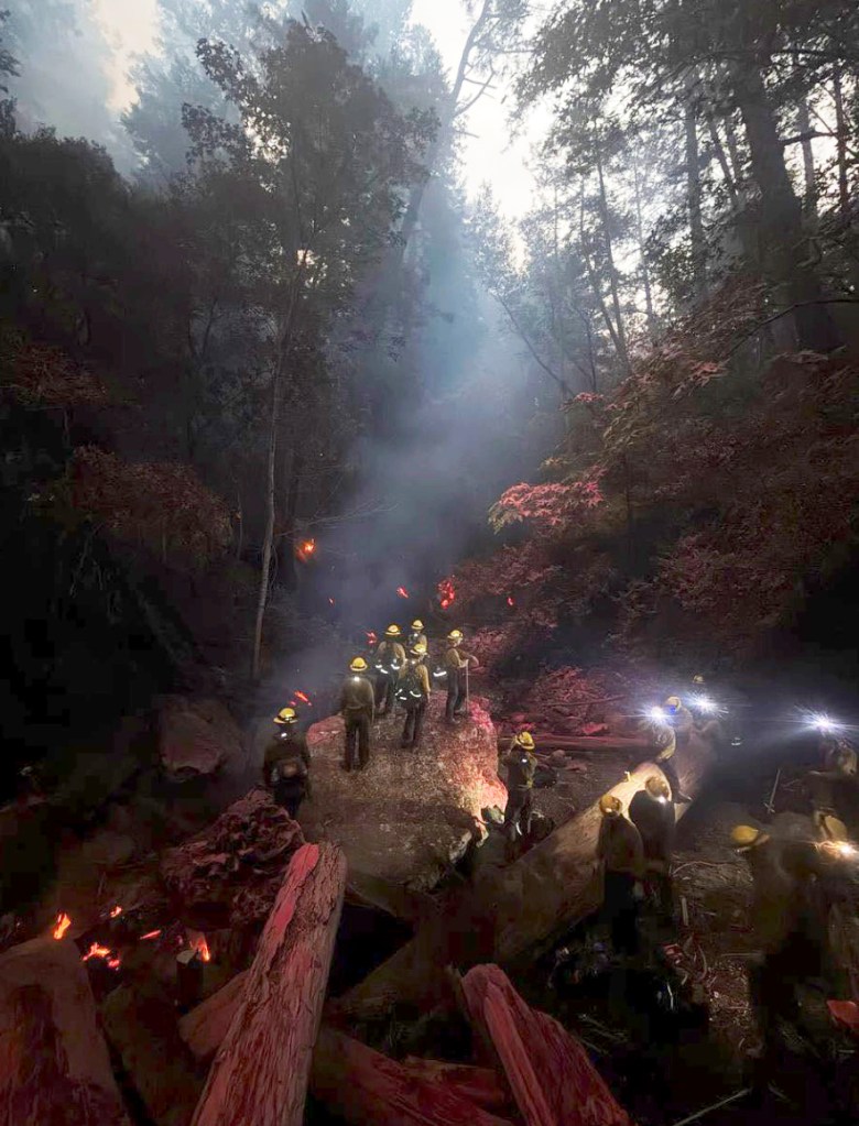 New wildfire explodes near site of massive California blaze as dozens evacuated from their homes