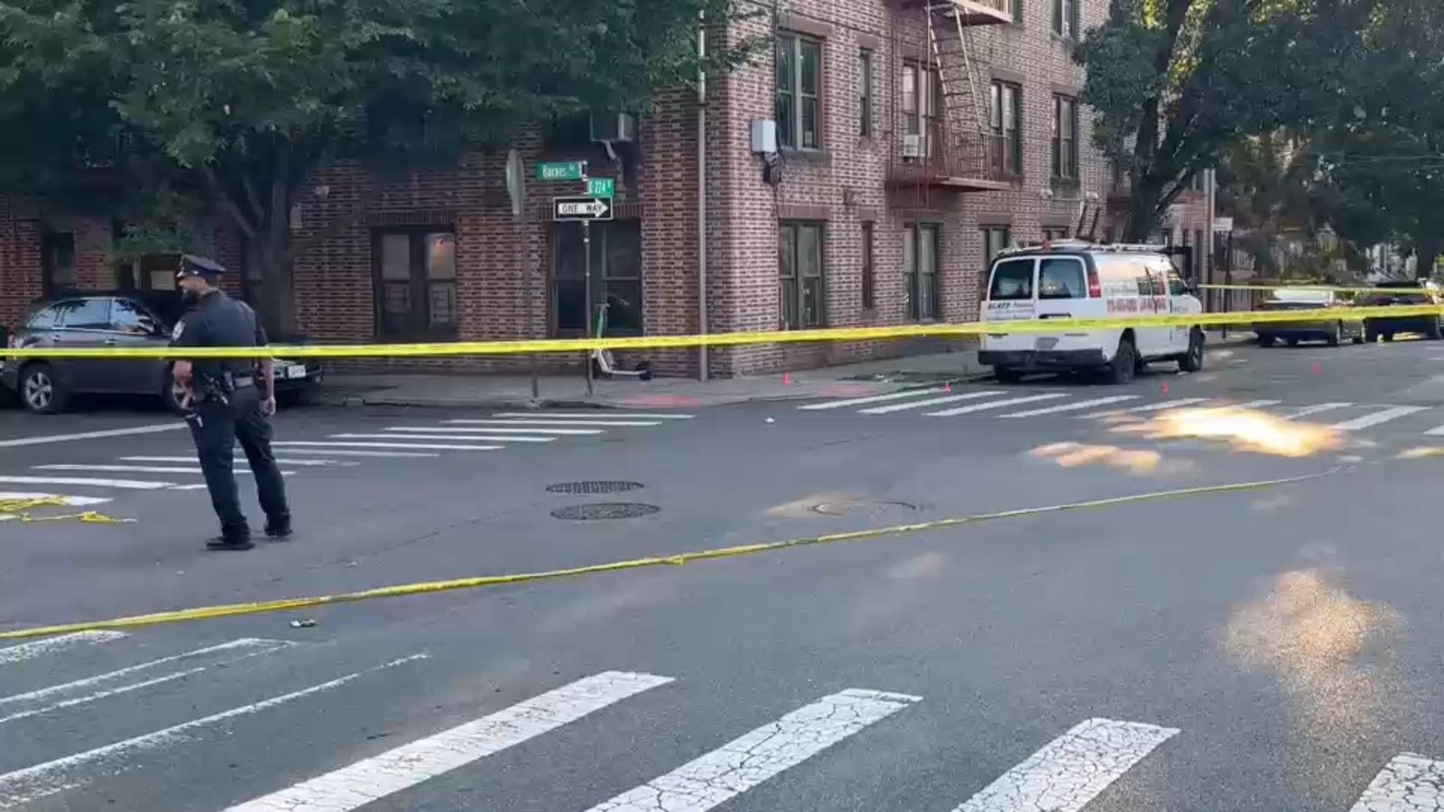 NYPD officers responded to the scene on East 224th Street
