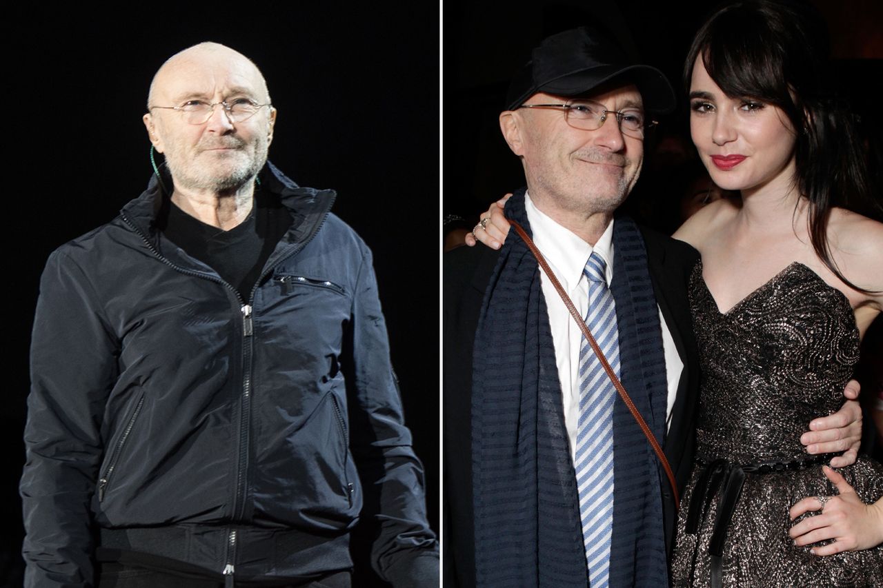 Lily Collins, actress and Phil Collins' daughter, during the family recovery period