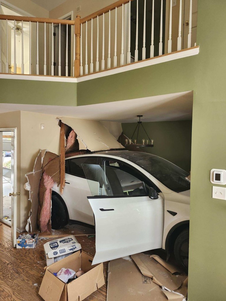 Tesla plows into NJ home, ends up in the kitchen after driver, 68, suffers medical episode