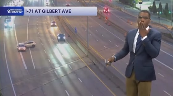 Startling moment TV traffic anchor witnesses car crash live on air: ‘Almost said something inappropriate’