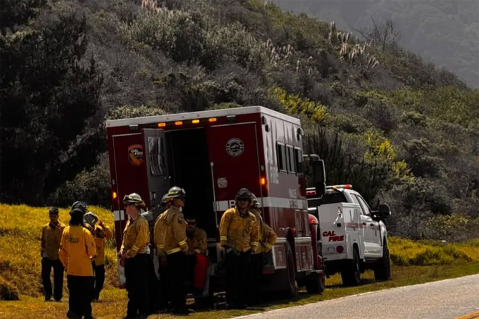 New wildfire explodes near site of massive California blaze as dozens evacuated from their homes