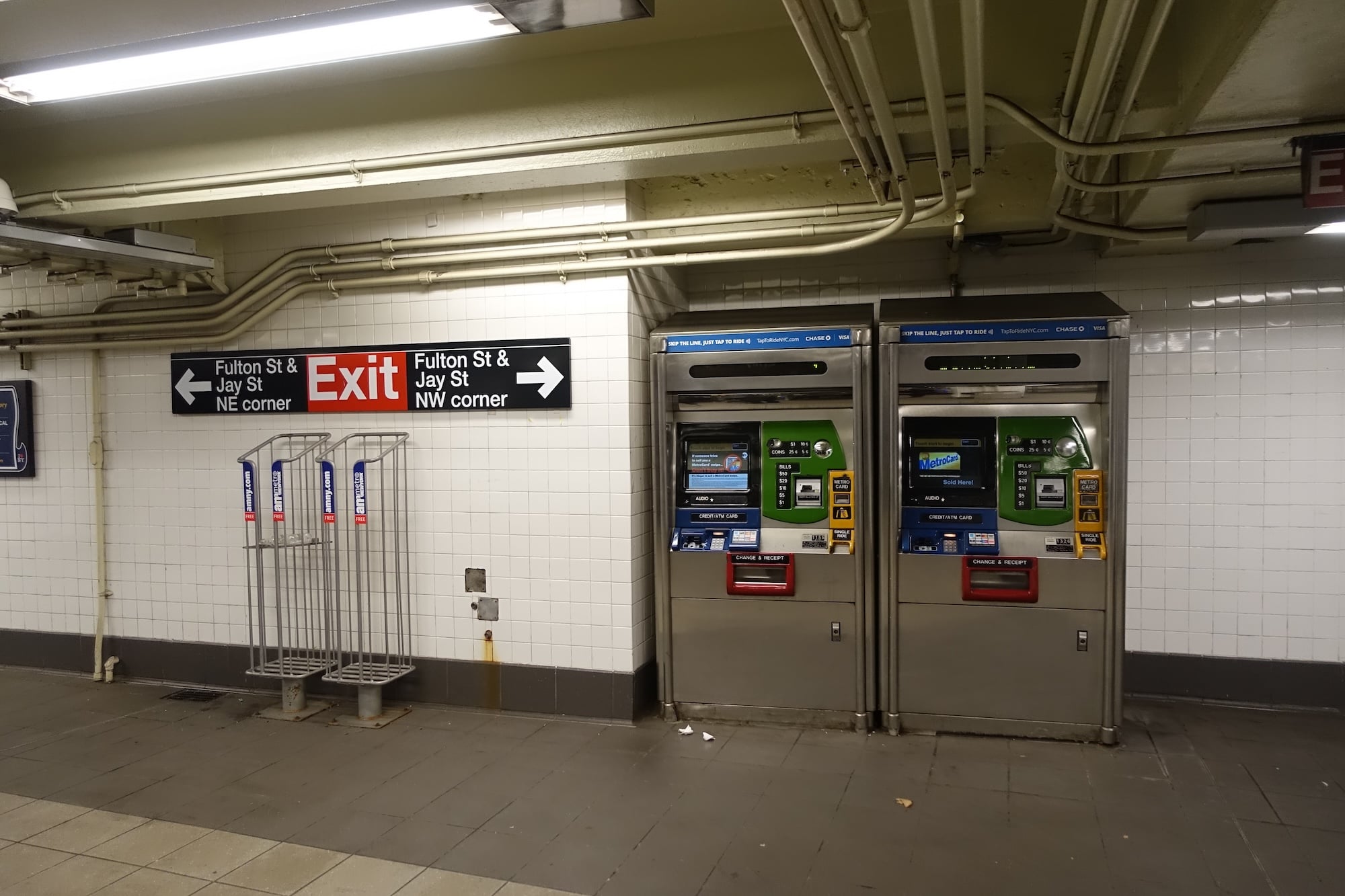 QR code on final MetroCard vending machine for bid registration