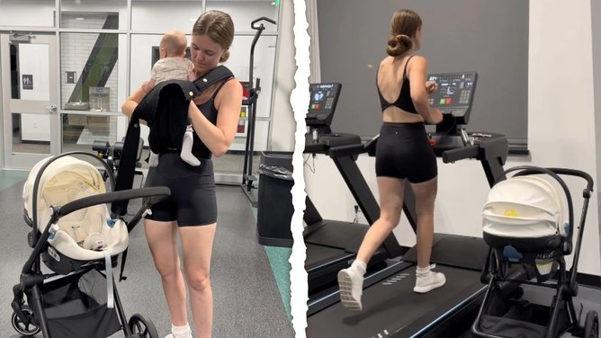 Mom influencer bashed for bringing baby to ‘dangerous’ gym workout: ‘Absolutely insane’