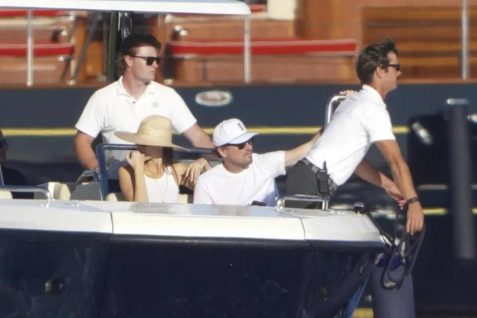 Tom Brady caught with his hand down his swimsuit during steamy yacht shower in France