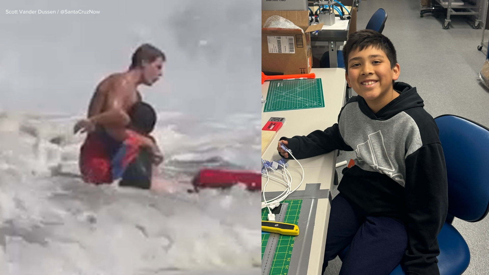 Ryder Williams, the 16-year-old lifeguard who rescued Nathaniel
