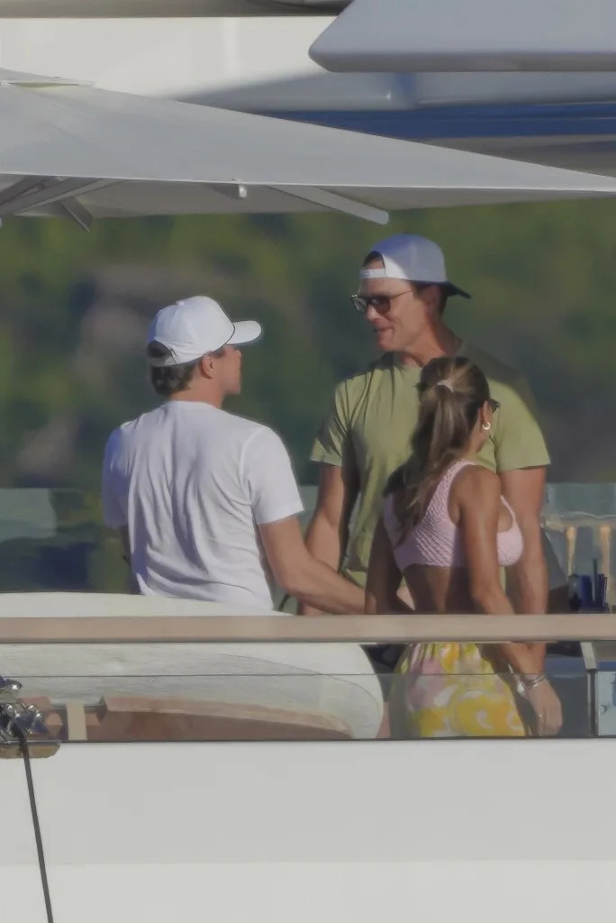 Tom Brady caught with his hand down his swimsuit during steamy yacht shower in France