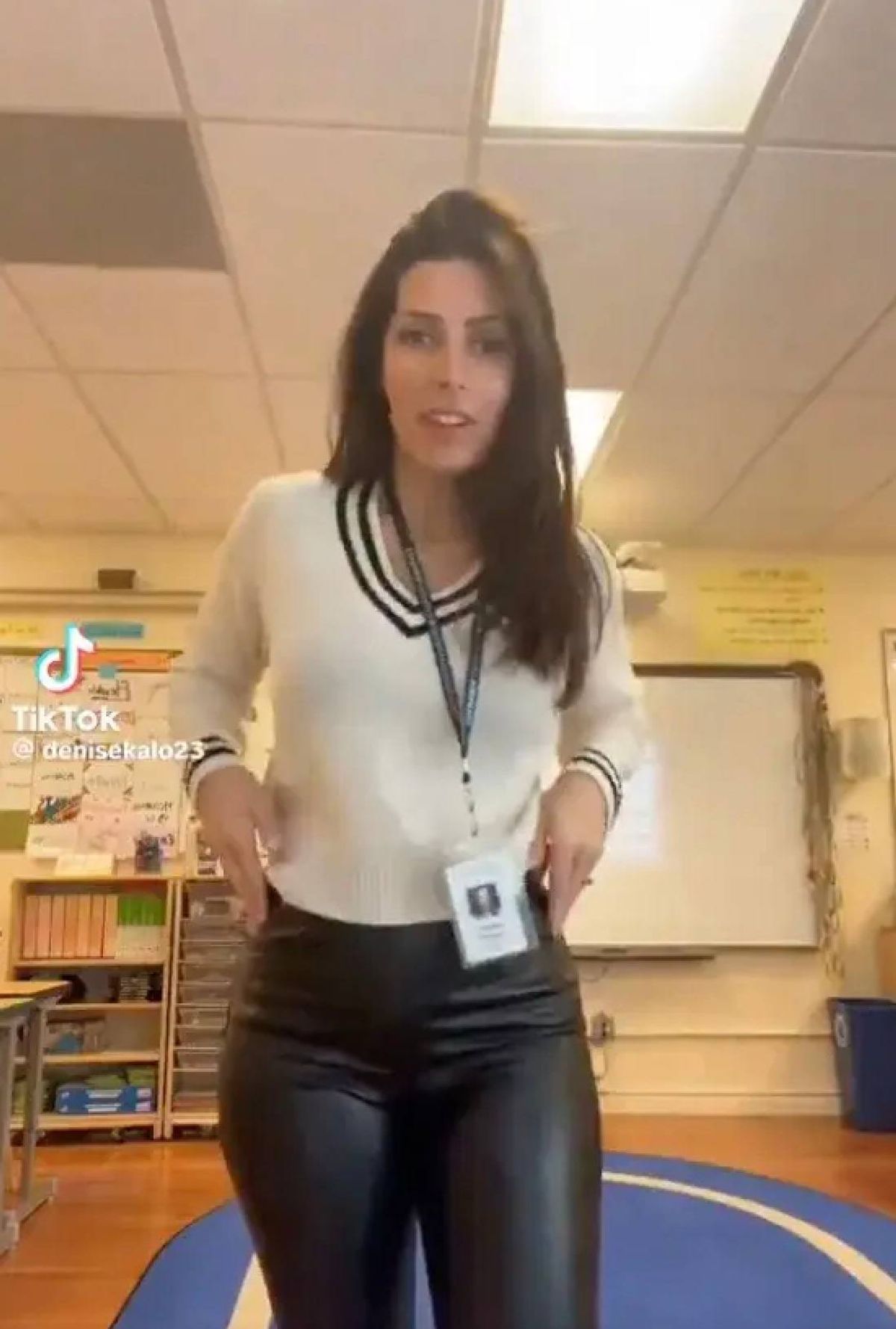 California teacher slammed for using classroom to flaunt flashy outfits in popular TikTok trend: ‘This is absurd!’