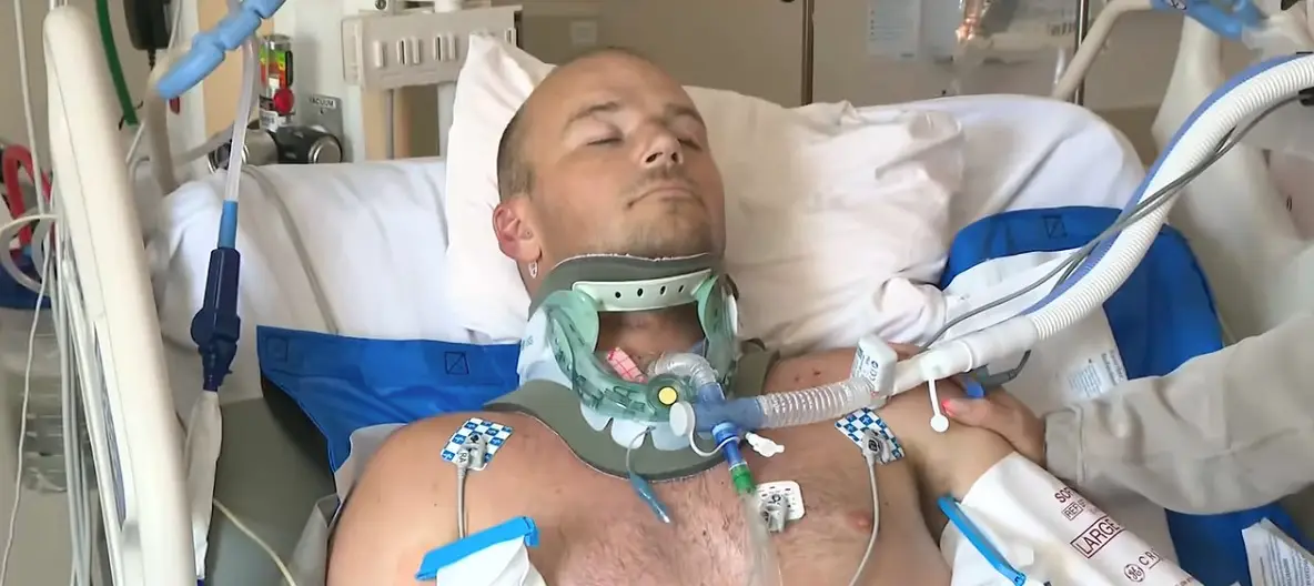 Dad who was paralyzed trying to save two kids recalls terrifying moment he felt 'a snap' in his neck