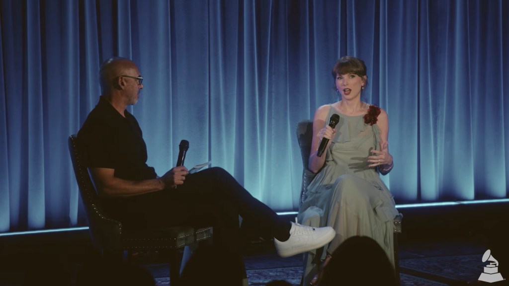 Taylor Swift’s Grammy Museum dress sure looks like an Easter egg