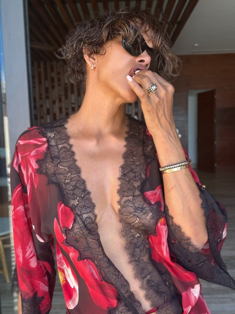 Halle Berry celebrates 60th birthday in nothing but a silky robe