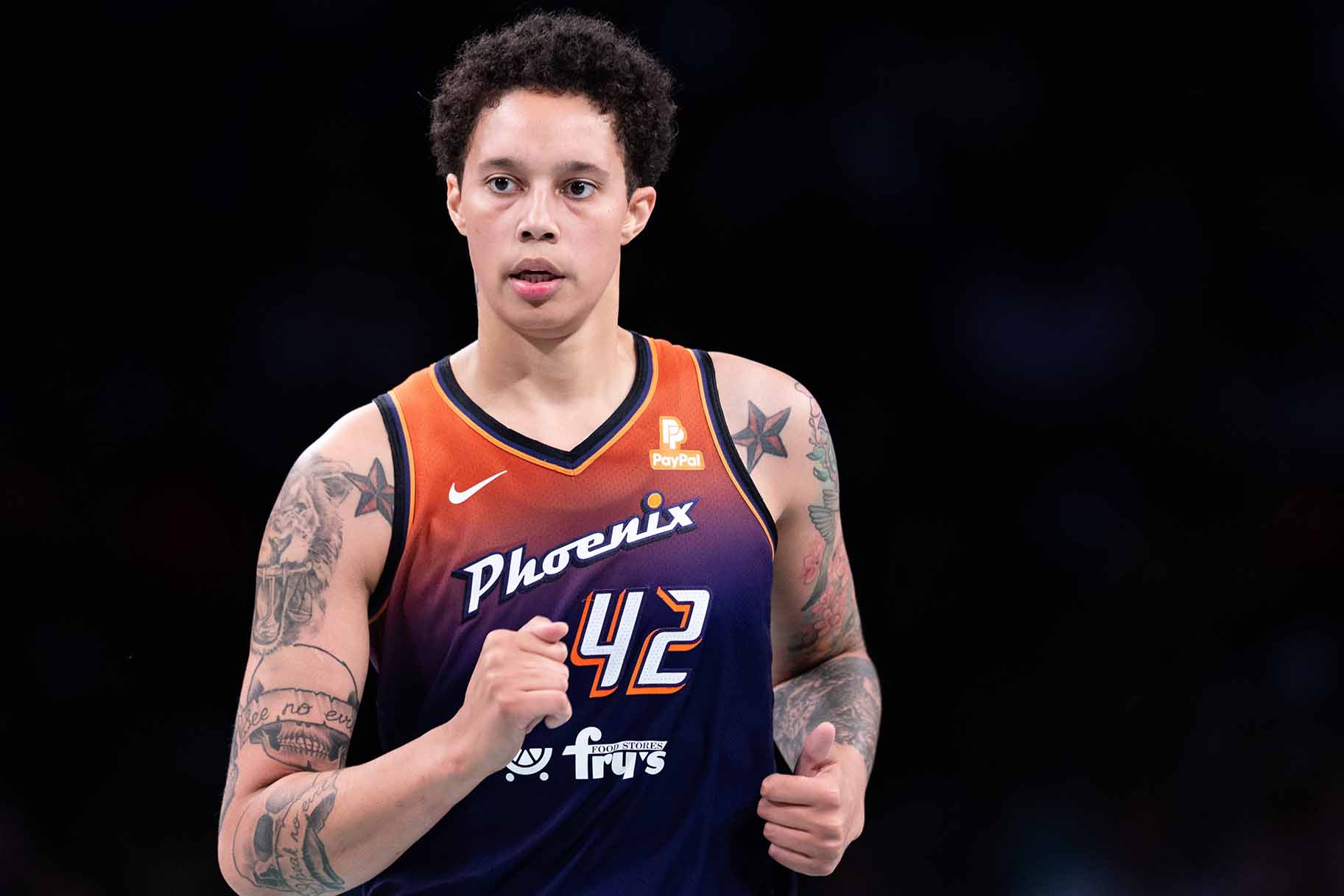 Brittney Griner, during her period of incarceration in Russia in 2022