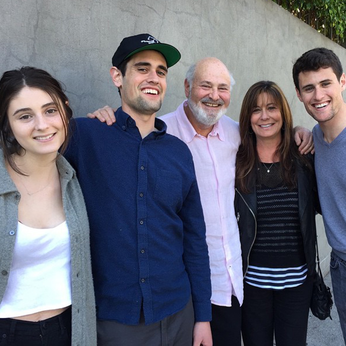 Jake Reiner, eldest son of filmmaker Rob Reiner, honoring his late father