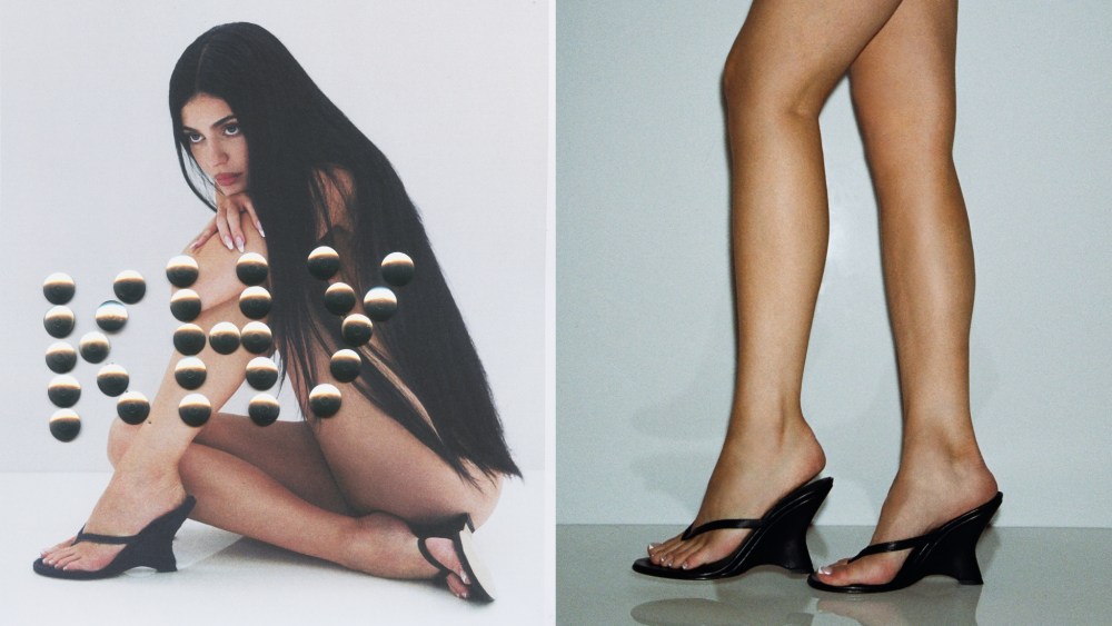 Kylie Jenner poses wearing nothing but high heels and butt-grazing hair extensions