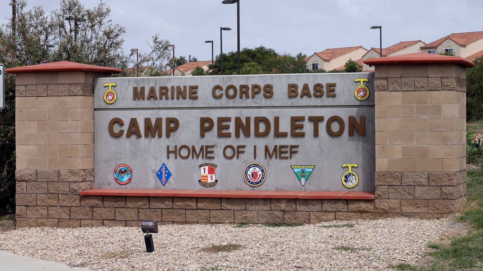 A Marine in uniform at Camp Pendleton