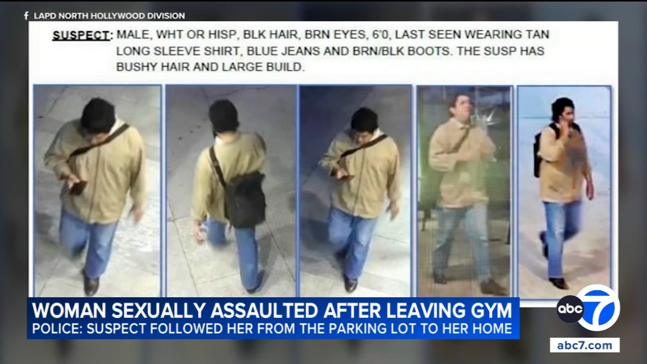 The suspect is described by police as having a large build and bushy black hair.