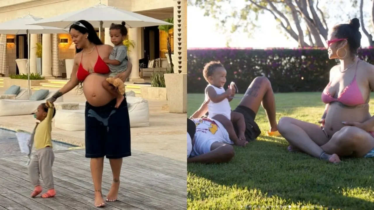 Rihanna shares rare photos with all 3 kids on vacation