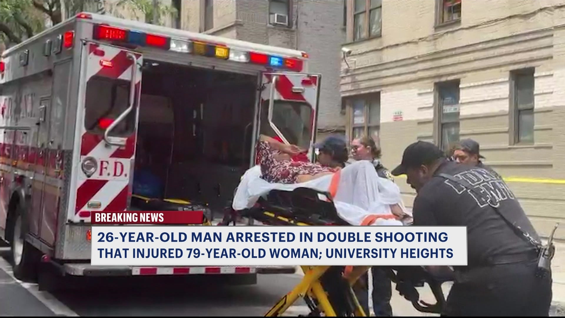 The crime scene on East 224th Street in the Bronx after the shooting