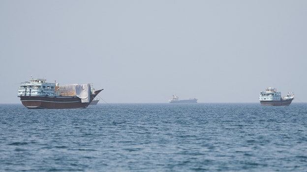 A shipping vessel in the Strait of Hormuz amid tensions