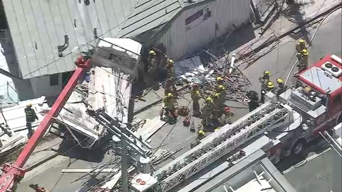 Truck Driver Trapped After Crashing Into Building on Pacific Coast Highway