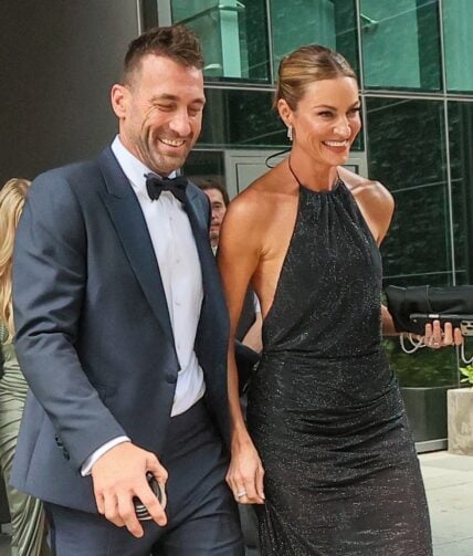 Charissa Thompson’s bejeweled dress for Taylor Swift and Travis Kelce’s wedding left her arms ‘bleeding’