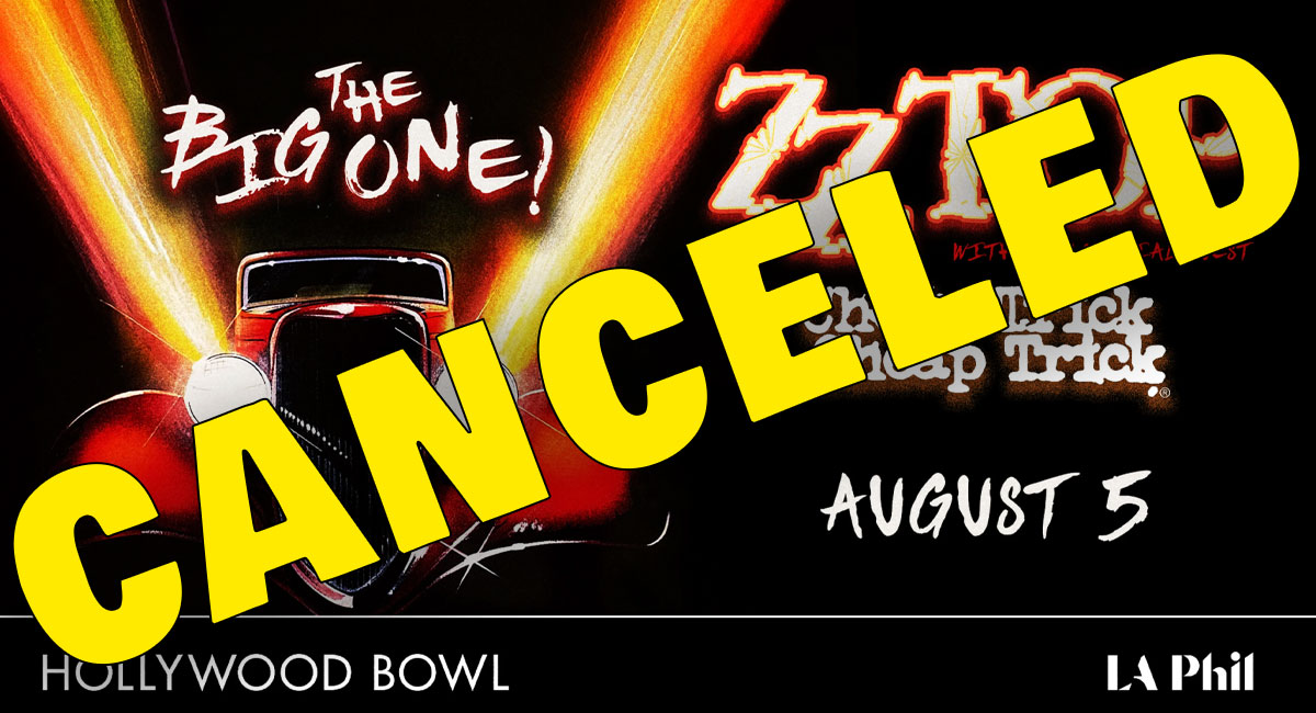 ZZ Top band members performing together during their 'The Big One!' tour before the Hollywood Bowl cancellation