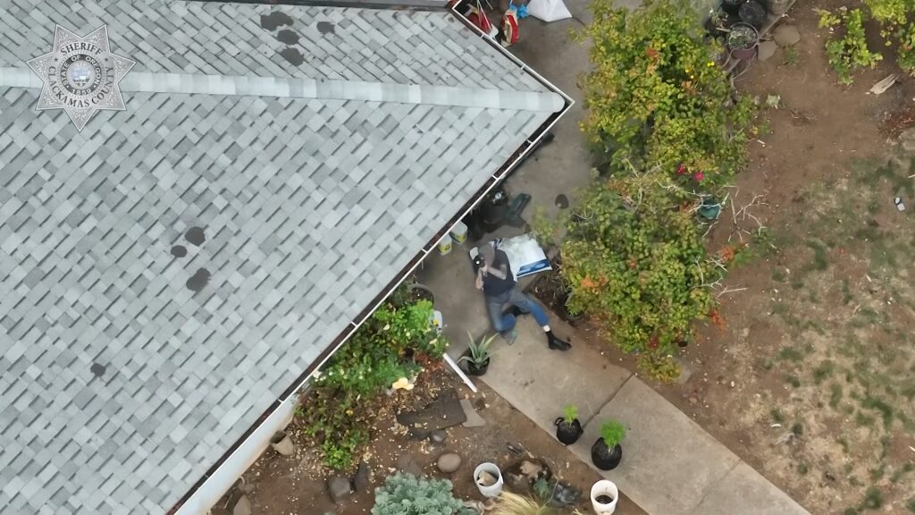 Unbelievable moment Oregon lunatic’s rifle-shooting tractor escape ends in a tank slamming disaster