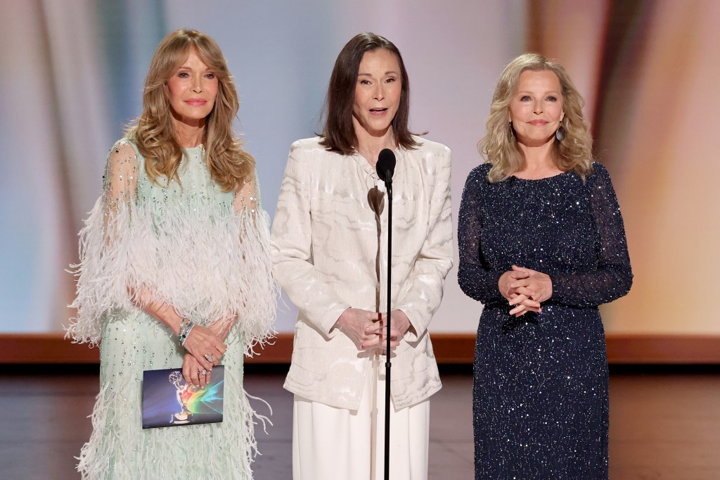 ‘Charlie’s Angels’ vets Kate Jackson, Jaclyn Smith and Cheryl Ladd honor Farrah Fawcett in Emmys 2026 reunion