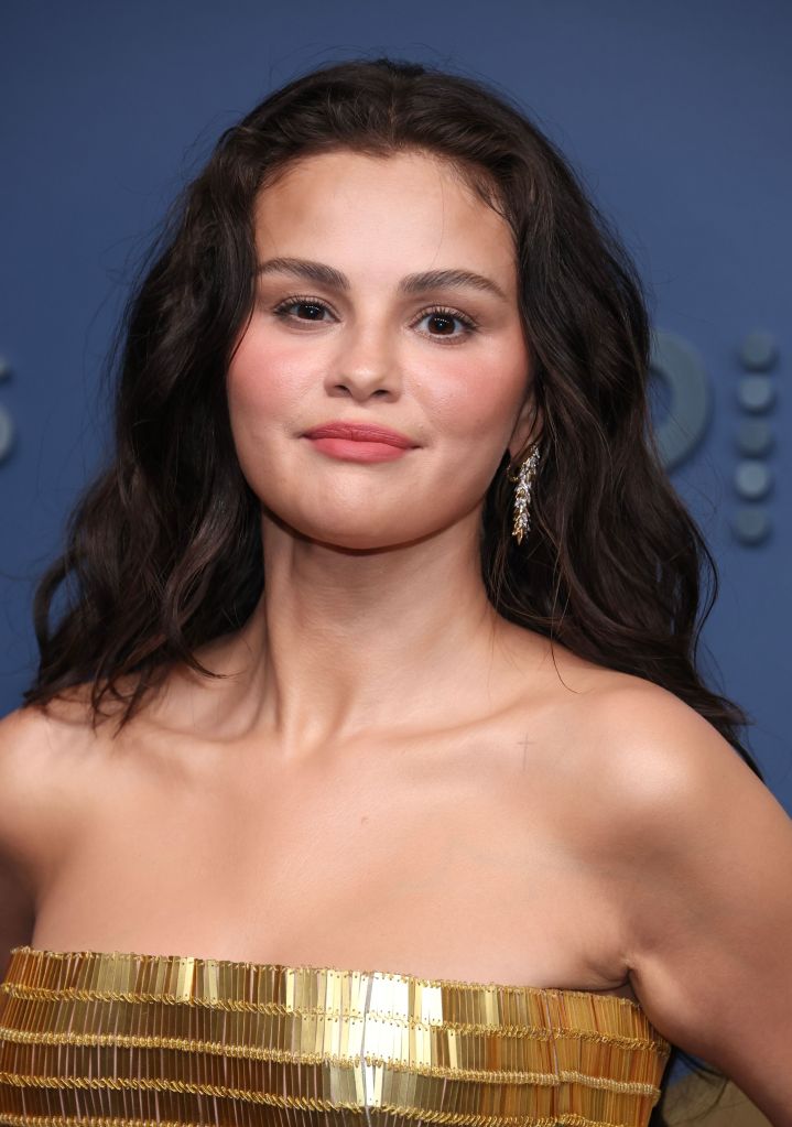 Selena Gomez goes for gold on the Emmys 2026 red carpet