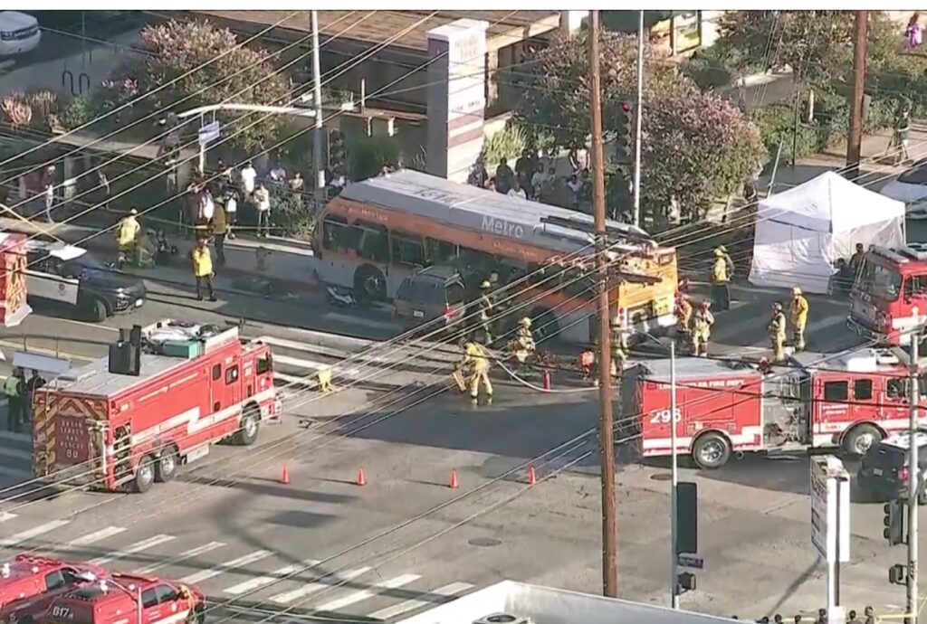 Driver who smashed into Metro bus before NBC helicopter crashed will be arrested on suspicion of murder