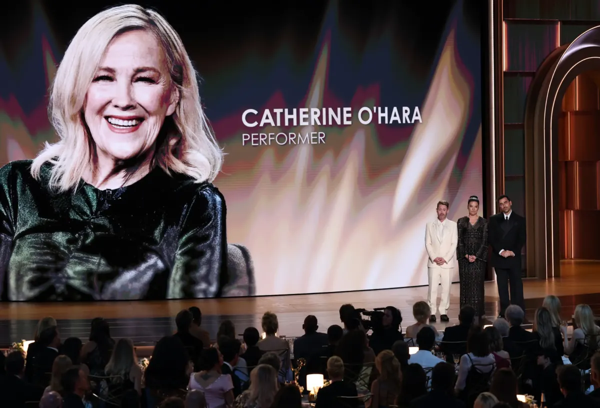 Macaulay Culkin chokes up honouring screen mom Catherine O'Hara at Emmys