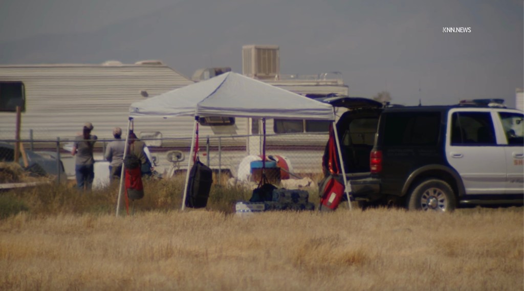 Frantic grave-digging effort in California desert uncovers human remains sparking murder investigation two weeks after man goes missing