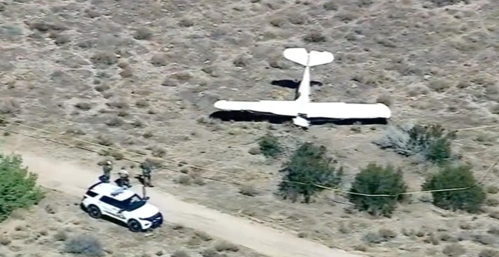 Two dead as plane crashes in California desert