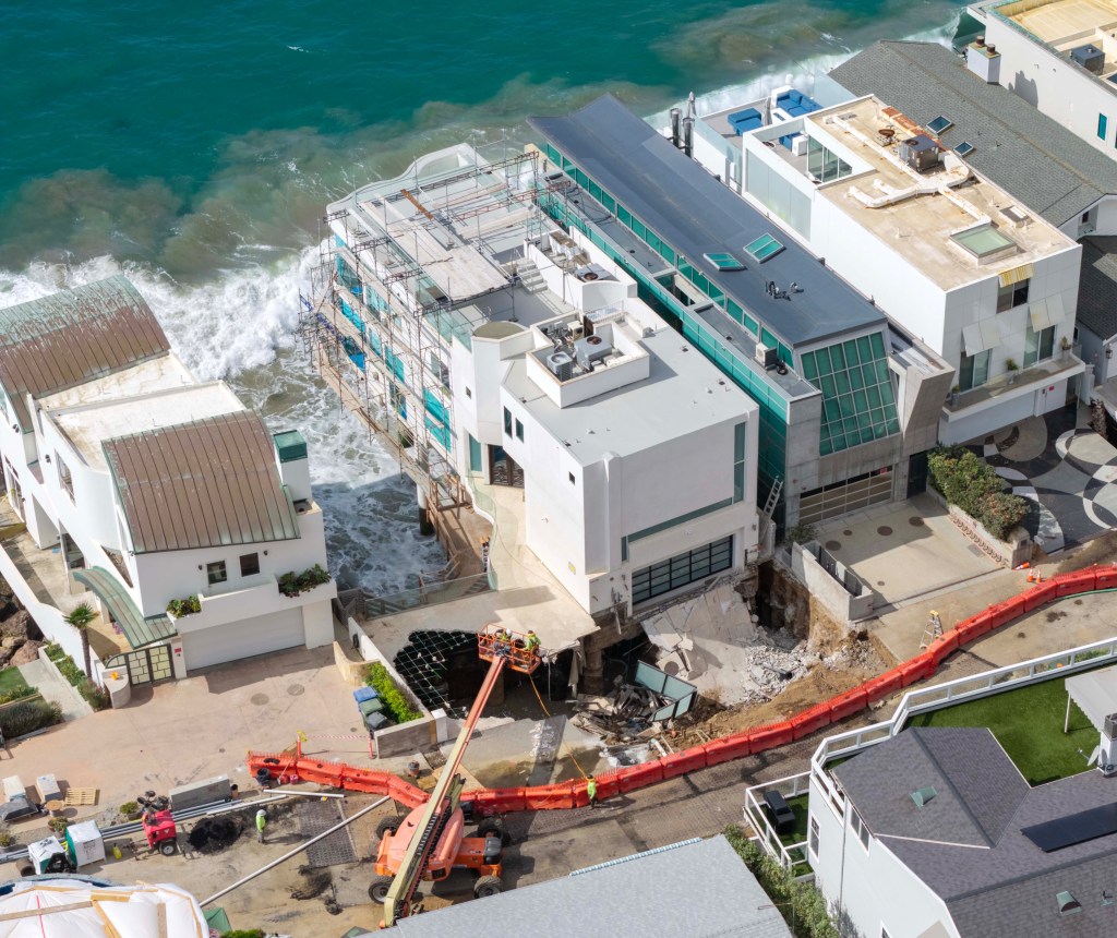 Nicolas Cage’s $10.5M Malibu mansion remains on edge of collapse week after massive sinkhole opened up