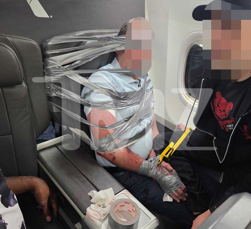 Airline passenger duct-taped, zip-tied after hurling racist, homophobic slurs in mid-air meltdown