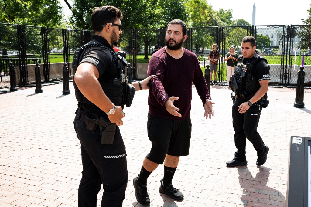 Deranged man allegedly drives on sidewalk near White House, demands to speak to Trump