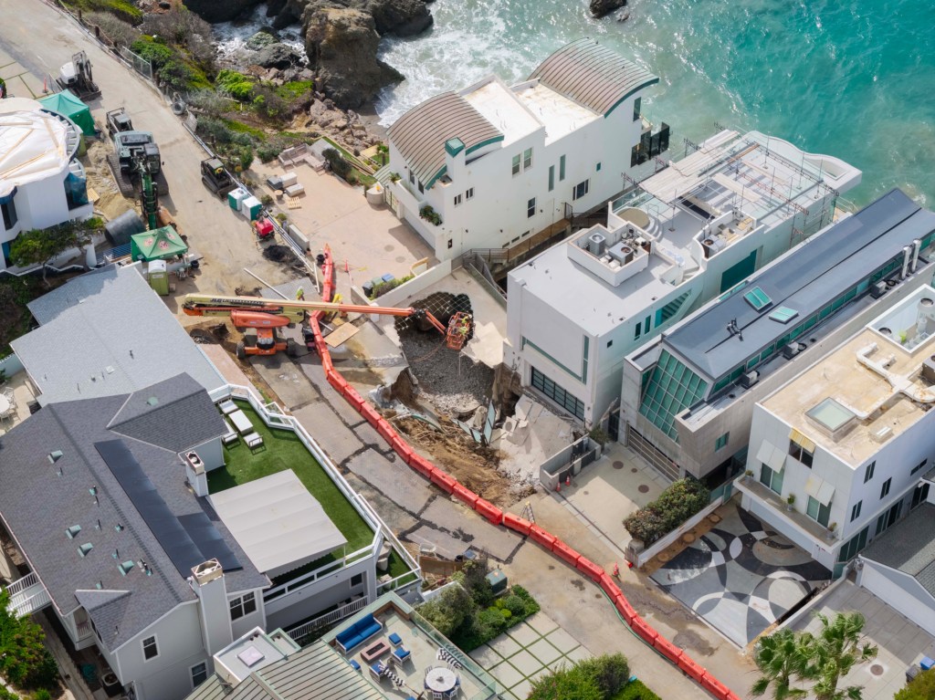 Nicolas Cage’s $10.5M Malibu mansion remains on edge of collapse week after massive sinkhole opened up