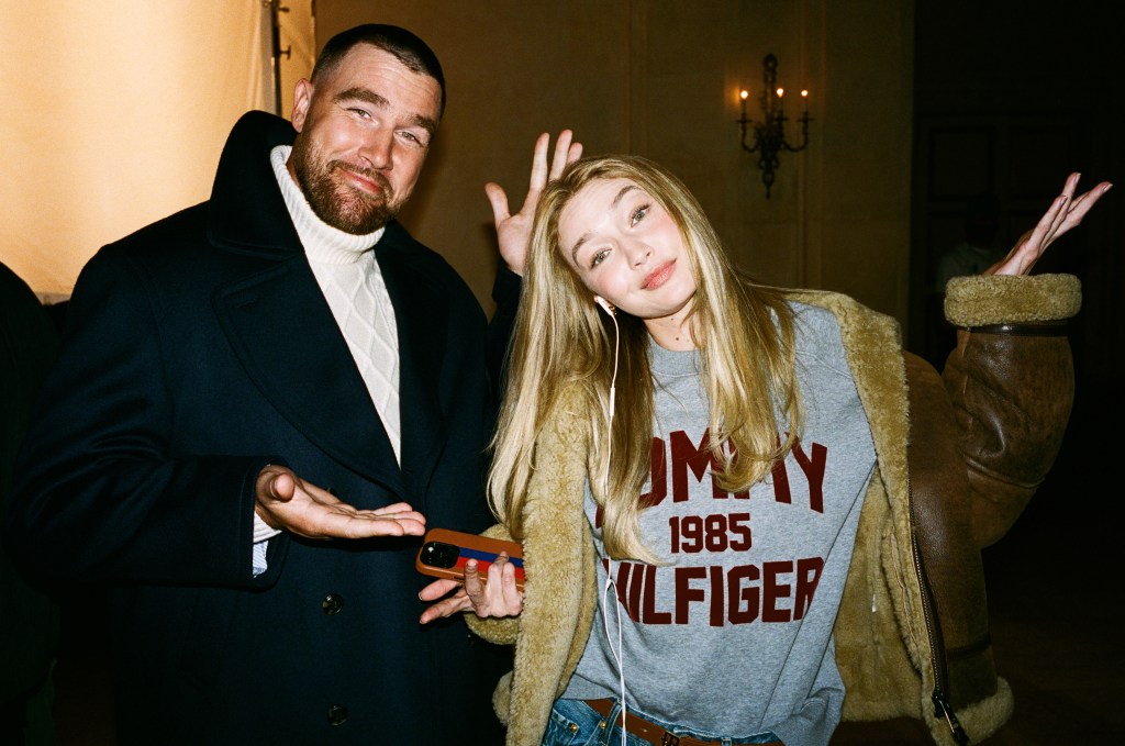 Travis Kelce and Taylor Swift’s dog makes fashion debut alongside tight end in Tommy Hilfiger campaign