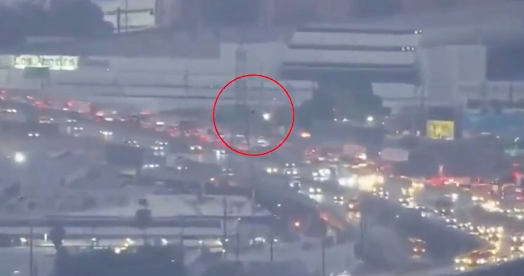 LA traffic report captures mysterious orb floating over the city