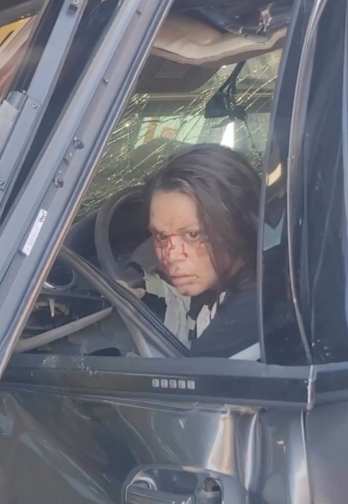 Haunting video catches evil glare from driver of SUV seconds after deadly LA Metro bus disaster that led to NBC helicopter crash