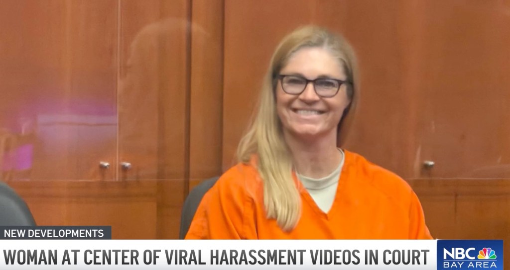 ‘Racist Karen’ makes deranged court appearance after sick video of her abusing father and daughter