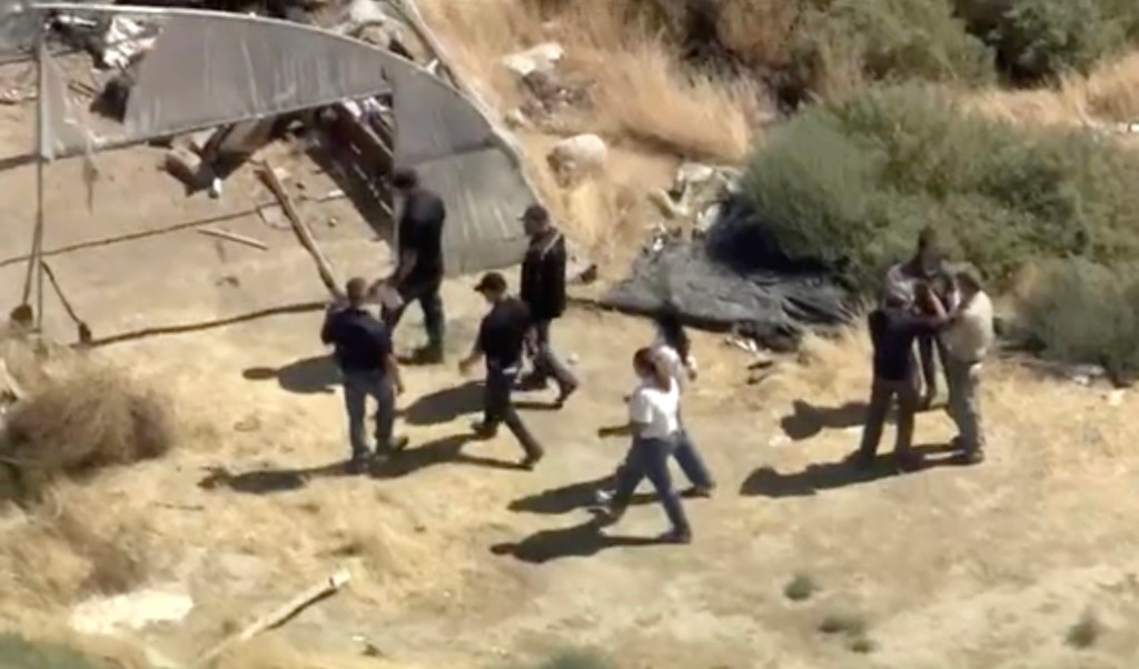 Frantic grave-digging effort in California desert uncovers human remains sparking murder investigation two weeks after man goes missing