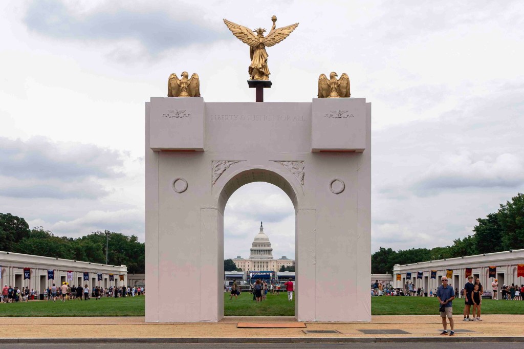 Excavation starting on Trump’s 250-foot triumphal arch despite ongoing legal battle